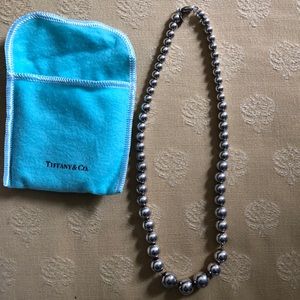 Tiffany graduated ball necklace
